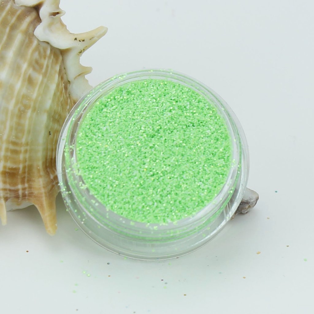 evol radioactive green opaque iridescent bright party face glitter