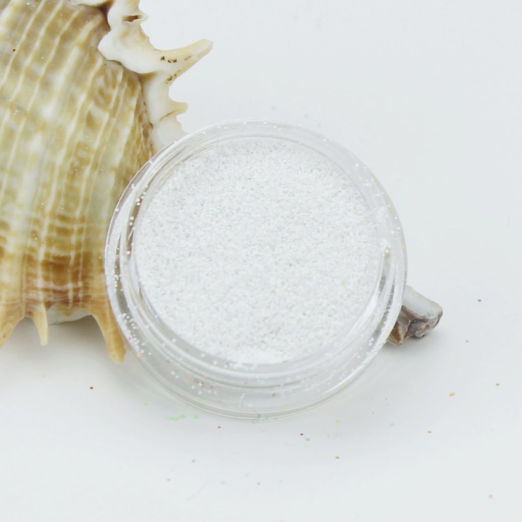 evol pearl white dust face glitter