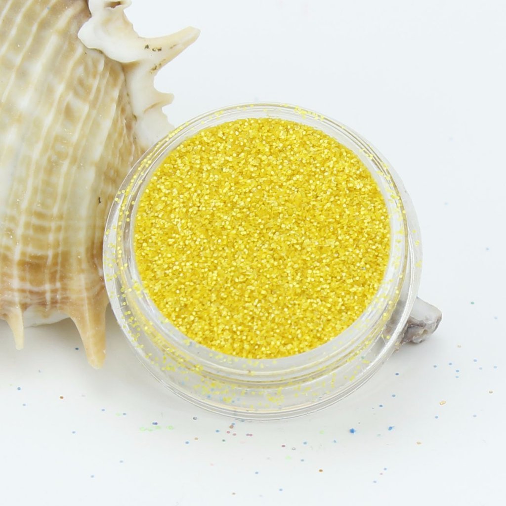 evol sulphur yellow dust face glitter