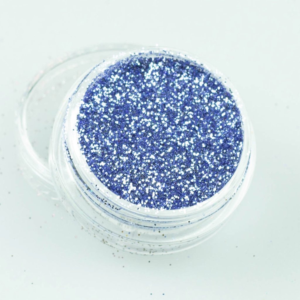 evol midnight metallic blue glitter eyeshadow pot