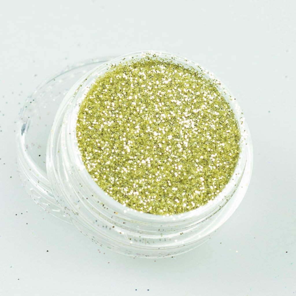 evol metallic brass glitter eyeshadow pot