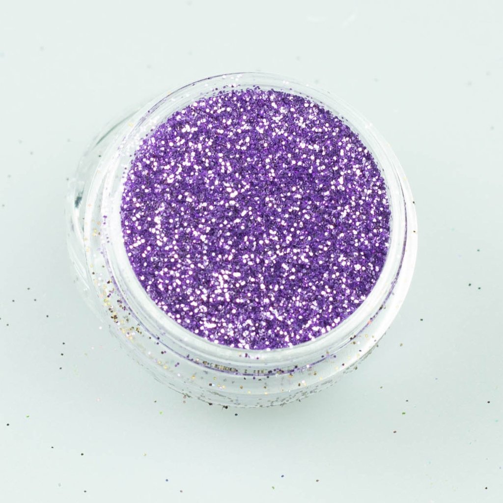 evol metallic amethyst glitter eyeshadow pot