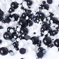evol black and white flat back pearl mix