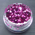 Metallic Magenta 1mm hexagon glitter