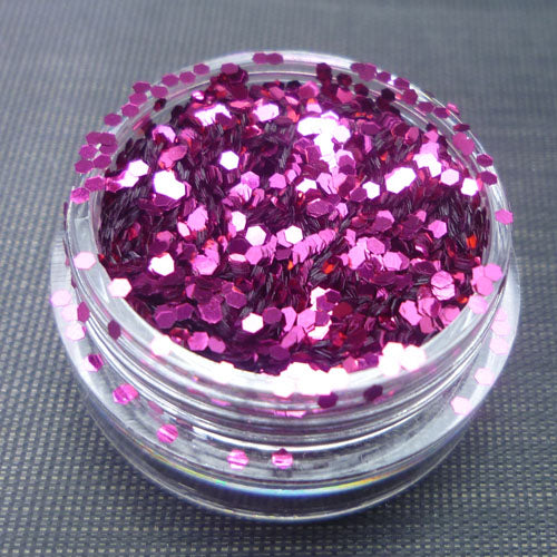 Metallic Magenta 1mm hexagon glitter