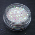 Iridescent White 1mm hexagon glitter