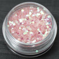 Iridescent Light Pink 1mm hexagon glitter