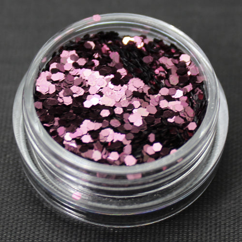 Metallic Plum 1mm hexagon glitter