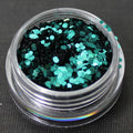 Metallic Forest Green 1mm hexagon glitter