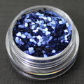 Metallic Steel Blue Green 1mm hexagon glitter