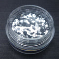 Metallic Silver 1mm hexagon glitter