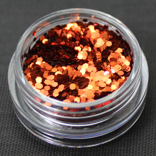 Metallic Bronze 1mm hexagon glitter