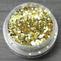 Metallic Light Gold 1mm hexagon glitter