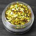 Holographic Gold 1mm hexagon glitter