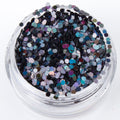 Holographic Black 1mm hexagon glitter