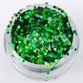 Holographic Green 1mm hexagon glitter