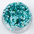 Holographic Aventurine 1mm hexagon glitter