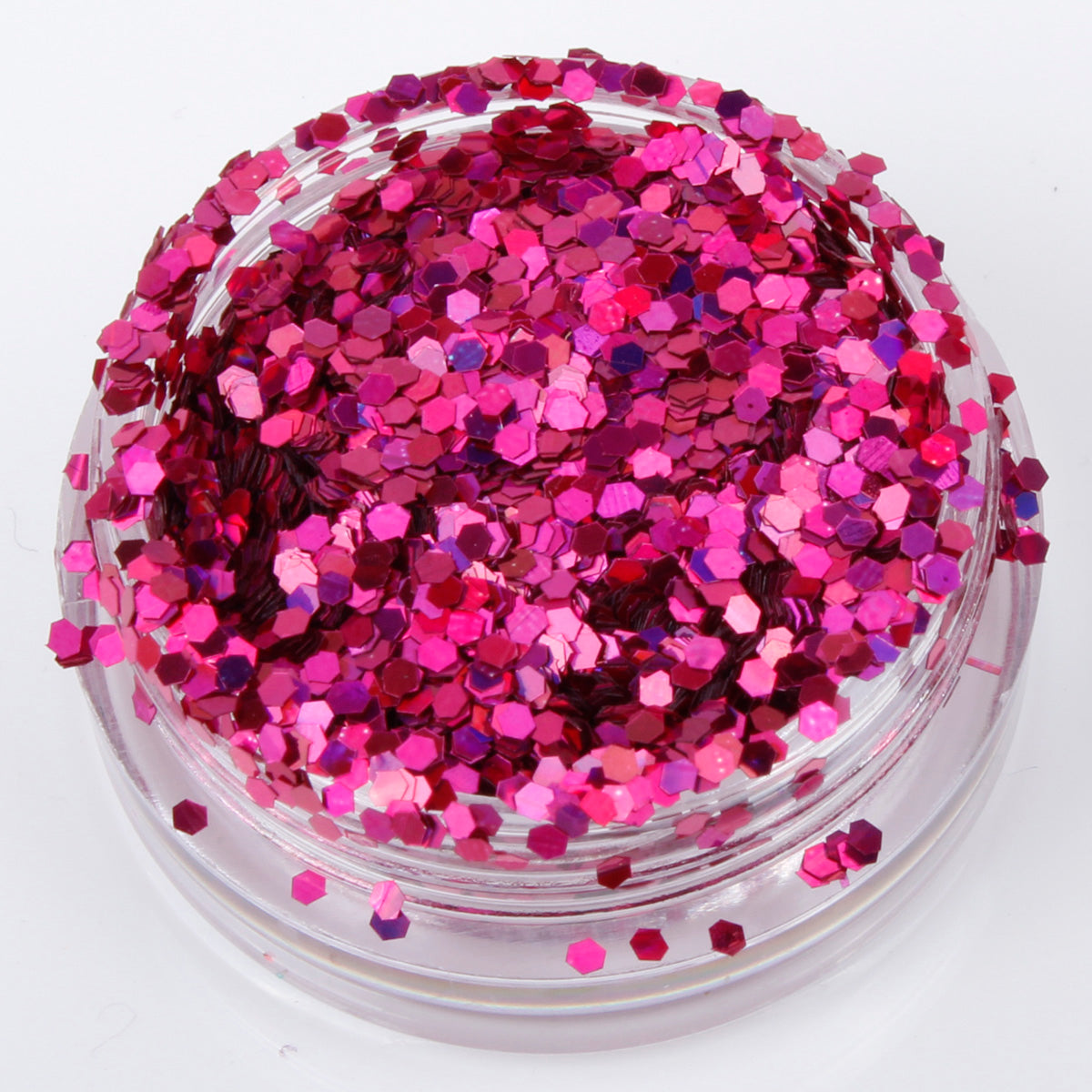 Holographic Magenta 1mm hexagon glitter