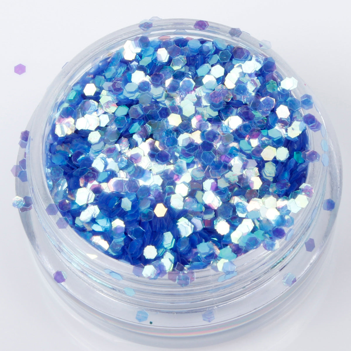 Iridescent Ocean Blue 1mm hexagon glitter