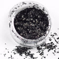 black ice flakes festival face glitter evol