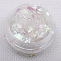 evol iridescent white ice flakes glitter