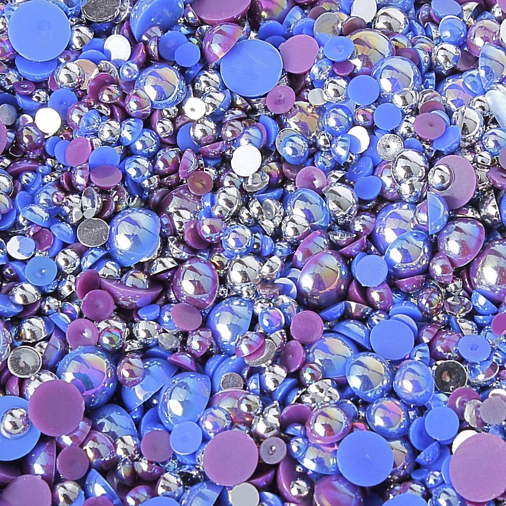 "Man's World" 15g Mixed Size Bag of Flat Back Pearl Face Gems