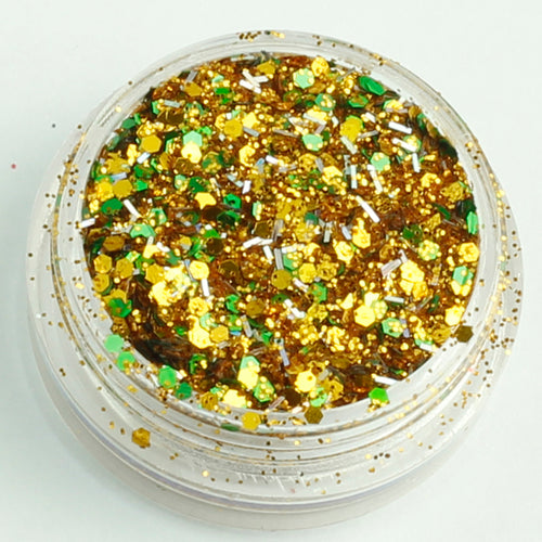 evol deck the halls xmas chunky face glitter mix pot