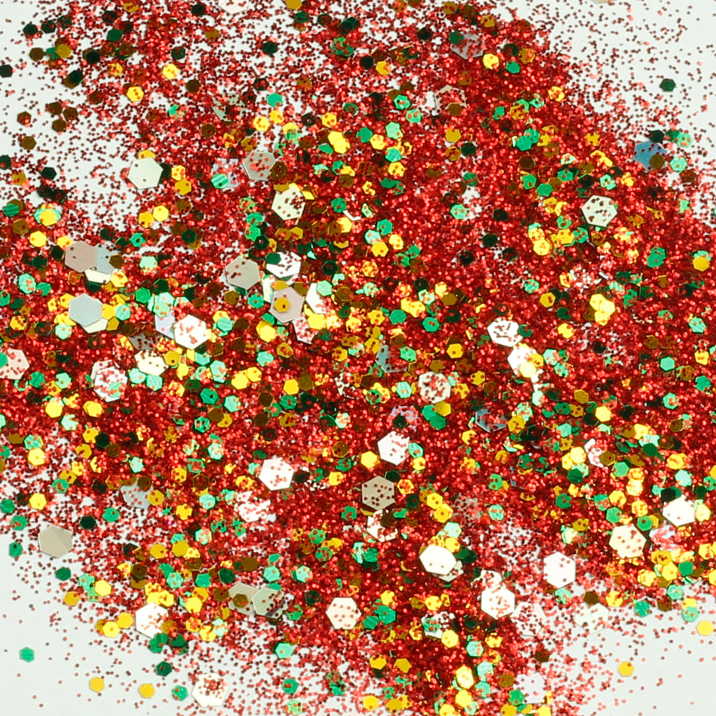evol holly and ivy xmas face glitter mix loose