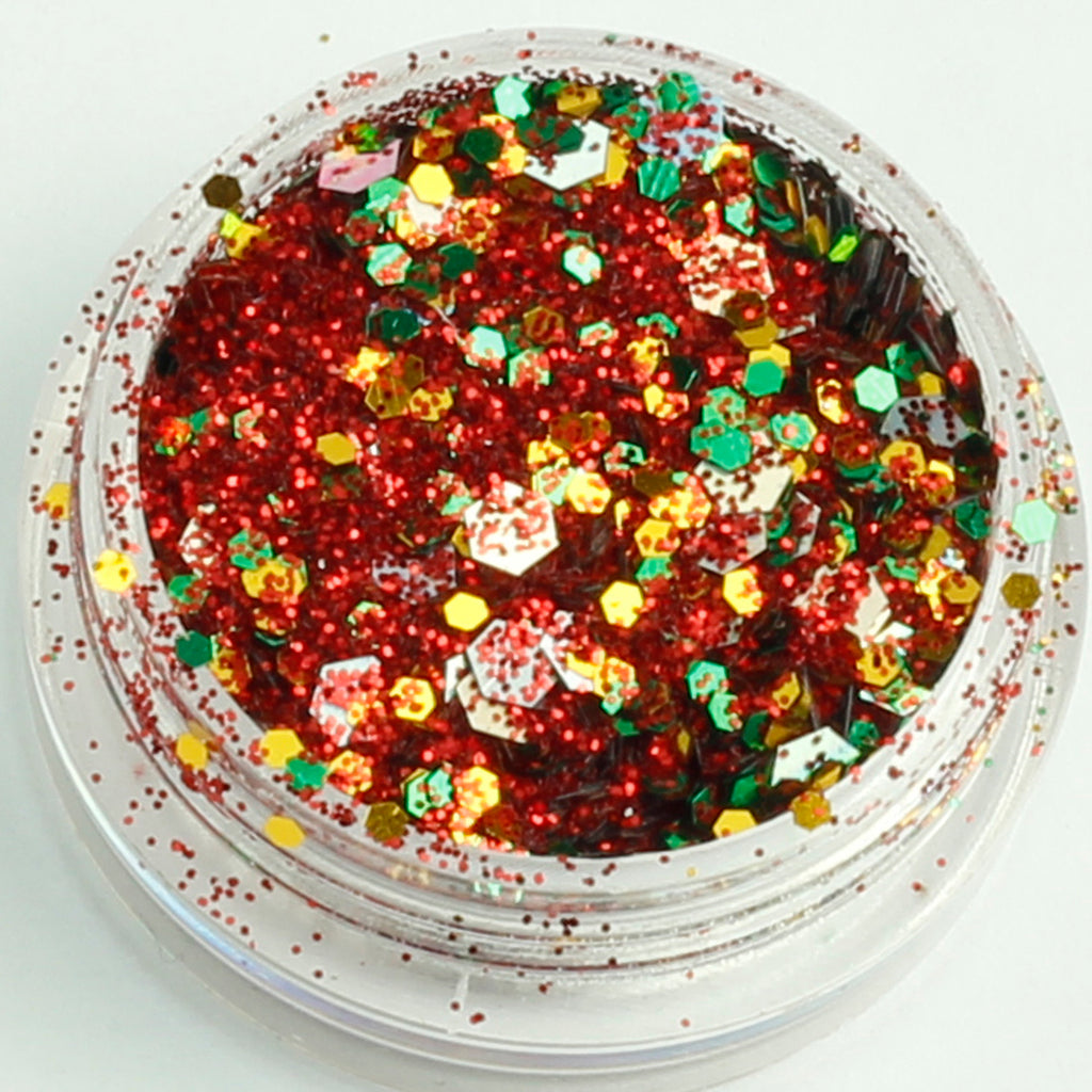 evol holly and ivy xmas face glitter mix pot