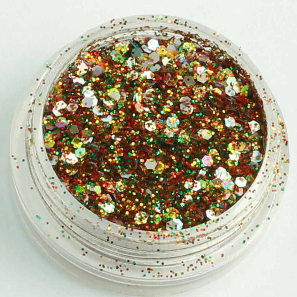 evol reindeer poop xmas chunky face glitter mix pot