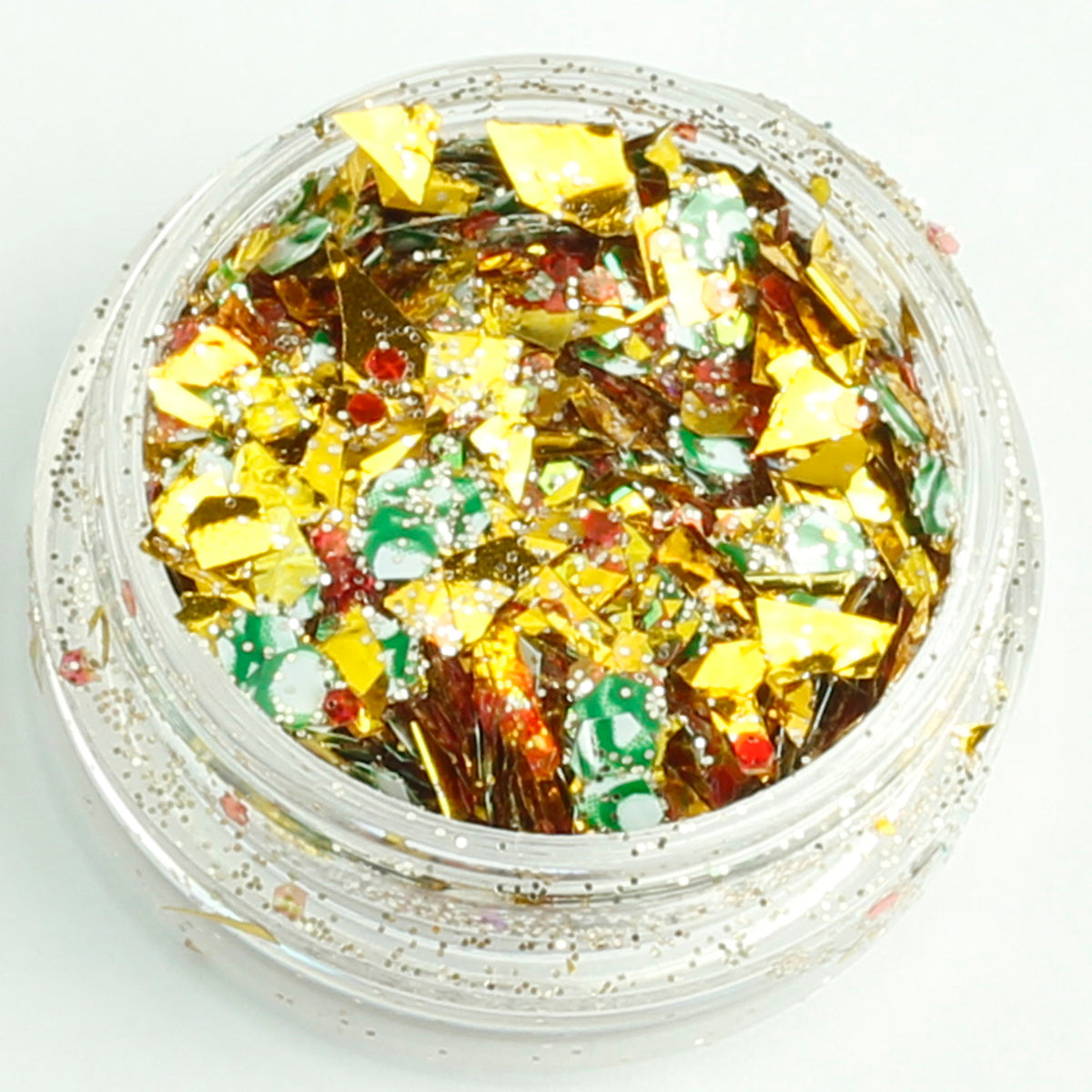 three kings xmas chunky face glitter mix pot